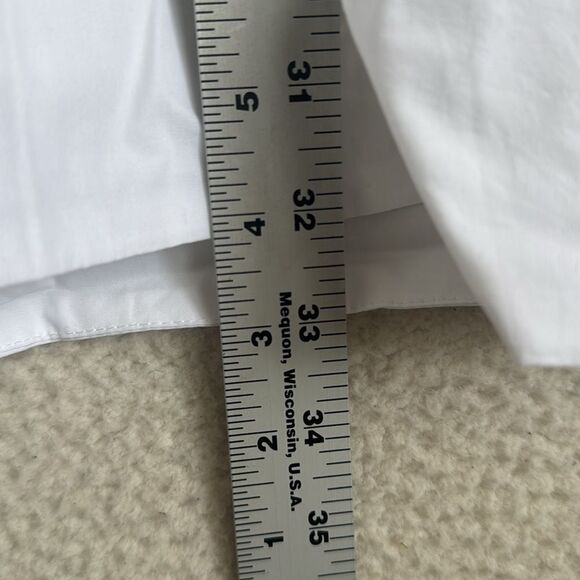 Madewell V-Neck Mini Shirtdress Womens XS White - Picture 8 of 12